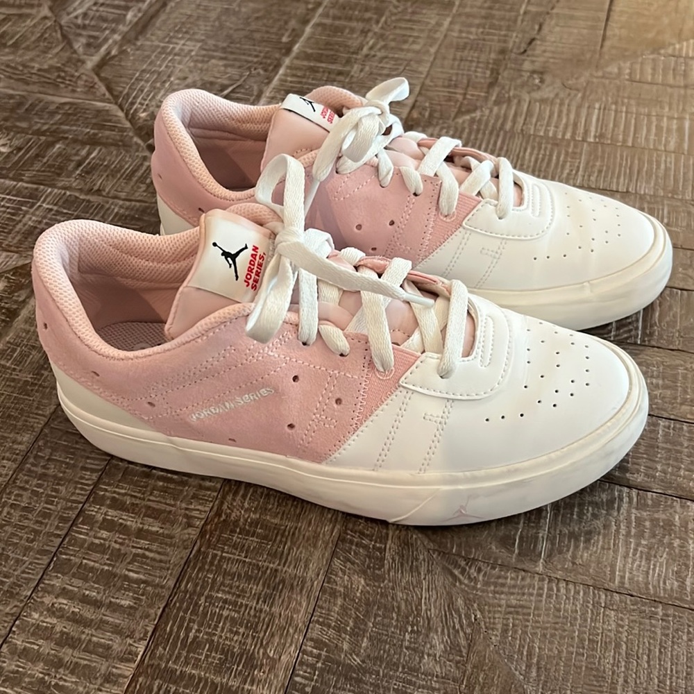 Pink and White Jordans